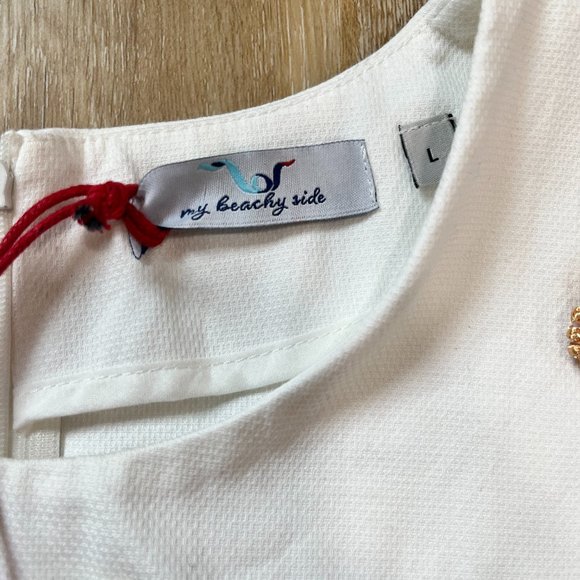 NWT Marin Mini Cutout Dress Size L Sustainable Cotton and Elastene - Picture 5 of 9